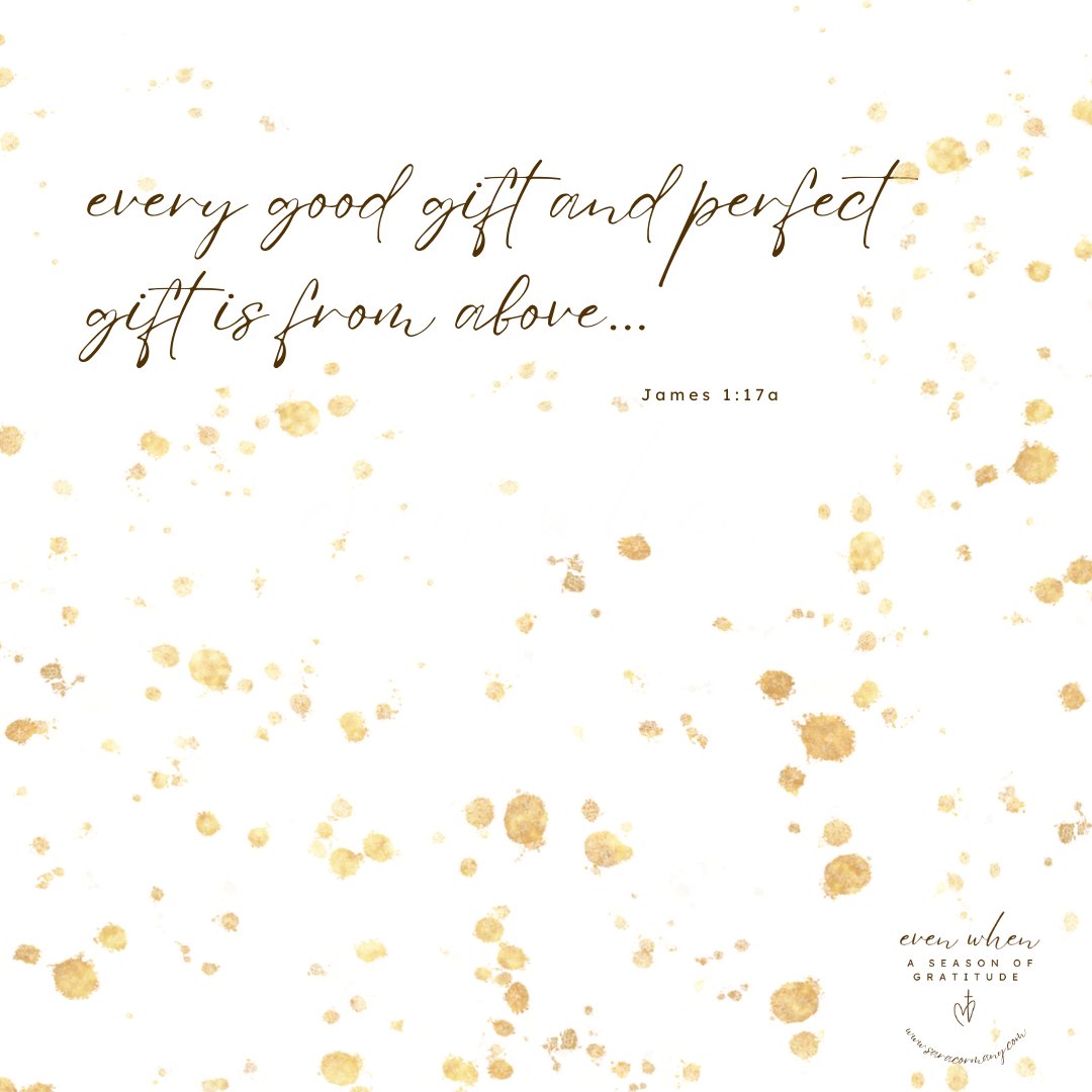 cormany_sara's tweet image. "Every good gift and perfect gift is from above..." James 1:17a @cormany_sara #evenwhen #gifts #goodgifts