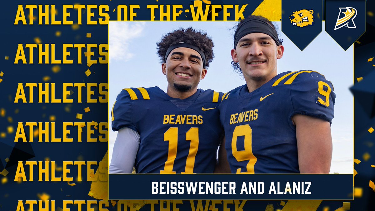 Beaver Athletics (@bvuathletics) on Twitter photo ππ TWO BEAVERS earn ATHLETE OF THE WEEK HONORS from <a href="/AmerRiversConf/">American Rivers Conference (A-R-C)</a>!
After the <a href="/BVU_Football/">BVU Football</a> win over Loras, Matthew Beisswenger and Eman Alaniz have been recognized as Special Teams and Offensive Performers of the Week.
#BeaverNation #d3fb #rollriversFB #BeaversBuild ππ TWO BEAVERS earn ATHLETE OF THE WEEK HONORS from <a href="/AmerRiversConf/">American Rivers Conference (A-R-C)</a>!
After the <a href="/BVU_Football/">BVU Football</a> win over Loras, Matthew Beisswenger and Eman Alaniz have been recognized as Special Teams and Offensive Performers of the Week.
#BeaverNation #d3fb #rollriversFB #BeaversBuild