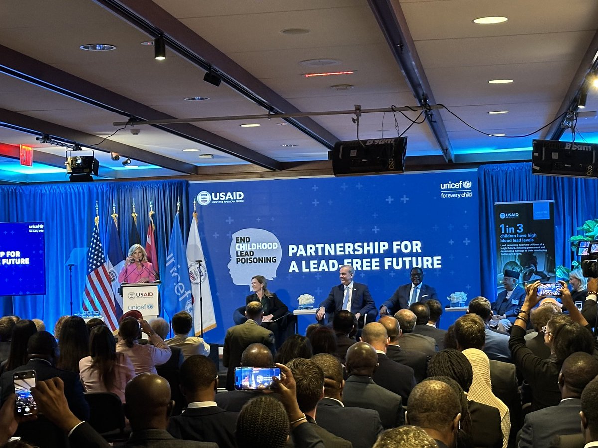 Exciting partnership across governments, industry, philanthropy &amp; communities to end childhood lead poisoning. Powerful call to action from <a href="/FLOTUS/">First Lady Melania Trump</a> <a href="/USAID/">USAID</a> <a href="/UNICEF/">UNICEF</a> <a href="/open_phil/">Open Philanthropy</a> &amp; so many others &amp; announcement of new multi-donor fund to supercharge work to end lead poisoning by 2040.