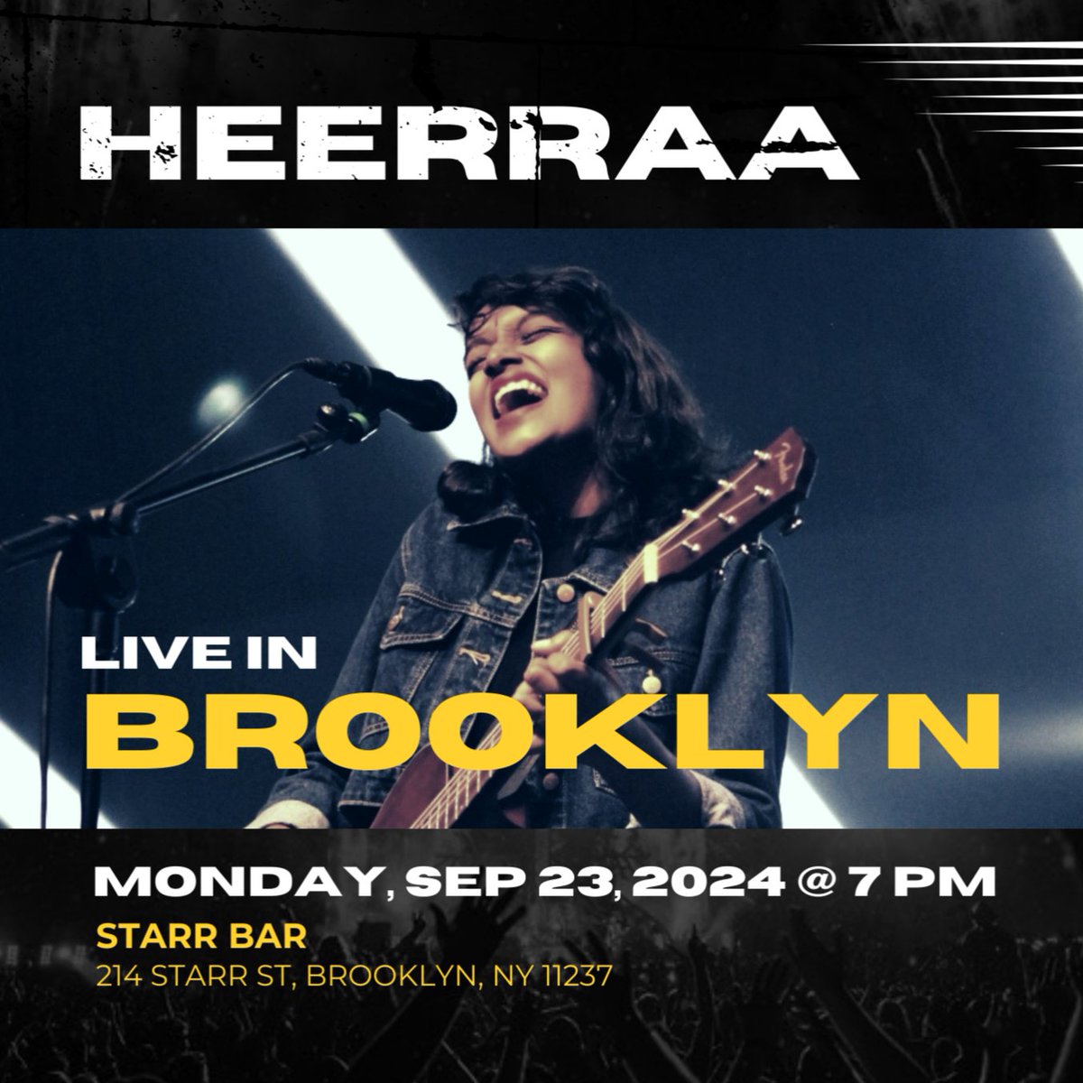 First time in Brooklyn tonight! 🙌

If you're in the area, come catch me perform live at 7 pm at Starr Bar 🎤

Are you ready? 🎸

#changingtheworldwithmusic #brooklyn #liveinbrooklyn #nyc #nycmusic #shownight #international #Singersongwriter #StarrBar #positivepop #livemusic