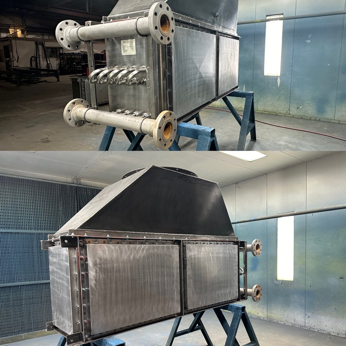 cannonboiler's tweet photo. Ready for paint, this Cannon Boiler Feedwater Heater Economizer, will soon be on its way to reduce our customer's fuel consumption by 600,000 Btu/Hr.

This economizer is a perfect example of how investing in efficiency can directly boost your bottom line

#Cannon_Boiler https://t.co/TfXvn6OxGp