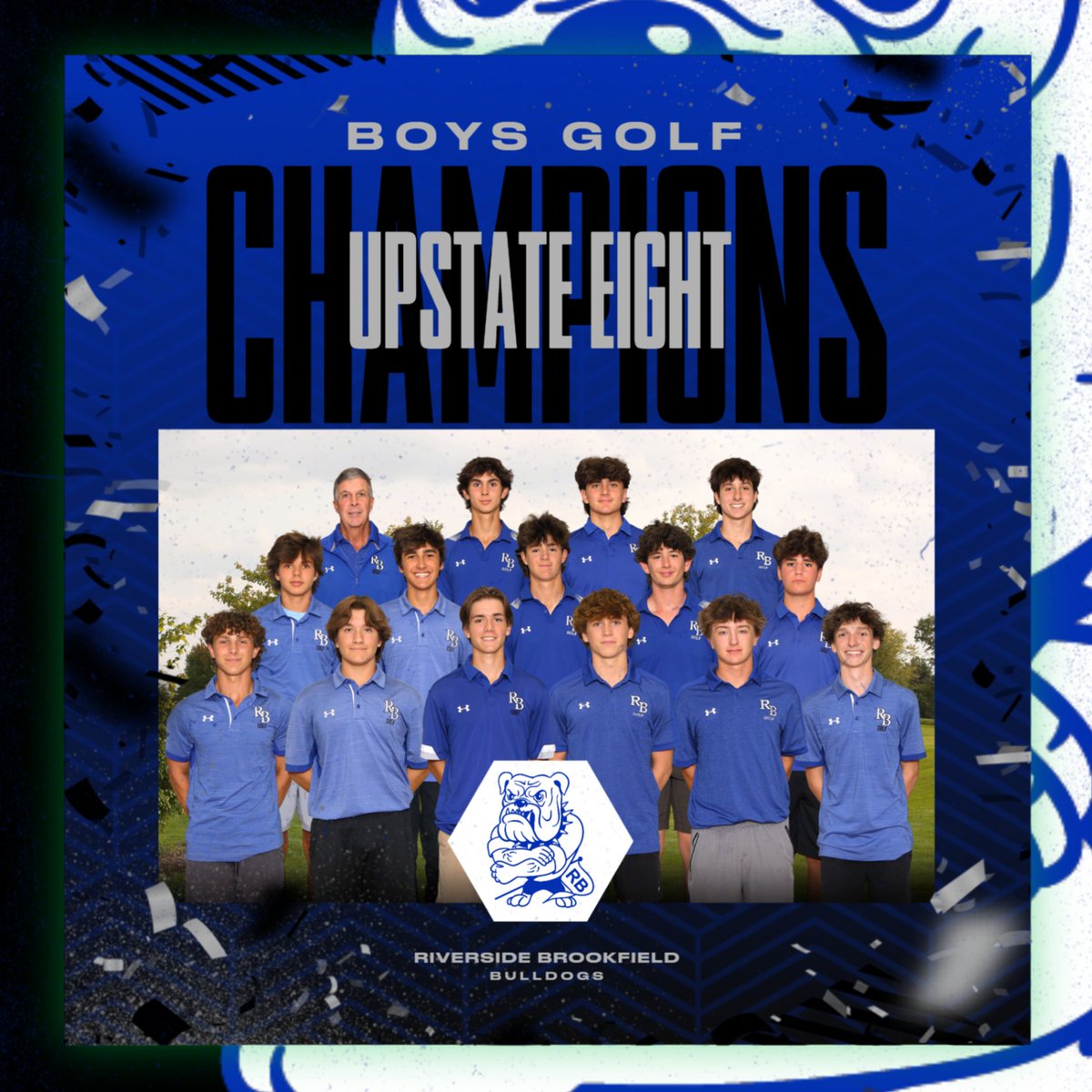 IMPORTANT ANNOUNCEMENT!!.....Your Varsity Boys Golf Team just finished in 1st place at the Upstate 8 Conference Meet and are the 2024 CONFERENCE CHAMPIONS!!!!  Gavin Sharenow (2nd) Josh Udelson (4th) Ronnie Murray (6th) Brady McCallum (10th) Way to go Bulldogs!!! #RB208Pride