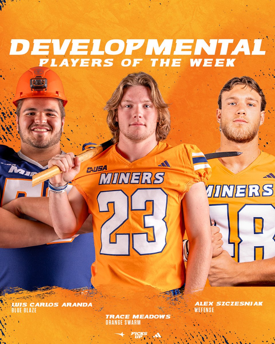𝐖𝐞𝐞𝐤 𝟒: Developmental Players of The Week!⛏️ 

#PicksUp | #WinTheWest 
<a href="/LuisCarlosA5050/">luis carlos aranda</a> <a href="/Trace_Meadows24/">TRACE MEADOWS</a> <a href="/SzczesniakAlex/">Alex Szczesniak</a>