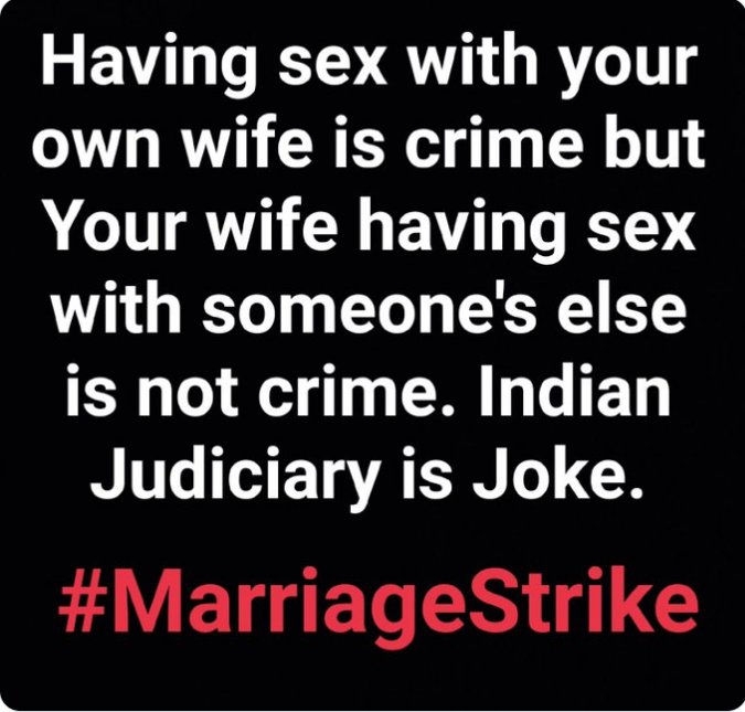 #MaritalRape will replace #498A due to the lower rate of conviction.

<a href="/realsiff/">SIFF - Save Indian Family Foundation</a>