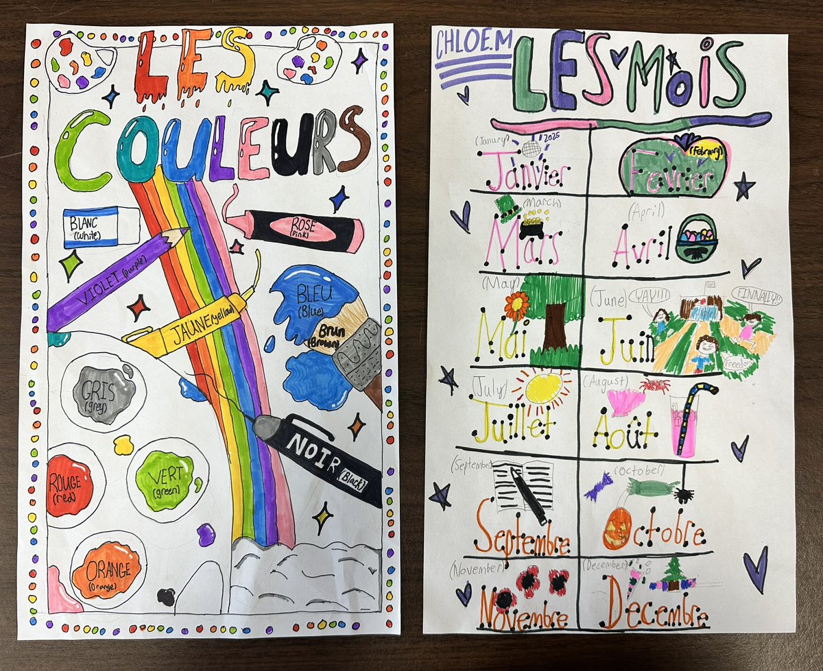 Megan Redick (@msredick_) on Twitter photo Gr. 6, 7 and 8 Ss created posters representing what they know from the past. Their posters will be displayed in our hallway to teach new French learners the important French vocabulary 🎨#️⃣❓🗓️ One student even added sounds/their own phonetics under each word! <a href="/VTvdsb/">Valleyview Public School</a> <a href="/TVDSBFSL/">TVDSB French</a> Gr. 6, 7 and 8 Ss created posters representing what they know from the past. Their posters will be displayed in our hallway to teach new French learners the important French vocabulary 🎨#️⃣❓🗓️ One student even added sounds/their own phonetics under each word! <a href="/VTvdsb/">Valleyview Public School</a> <a href="/TVDSBFSL/">TVDSB French</a>