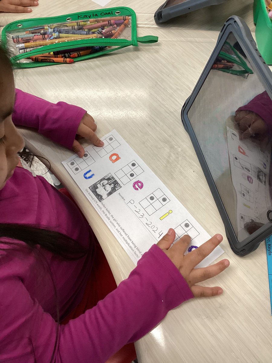 Claudia Rosales (@claurosales25) on Twitter photo Knowledge 2 - Five Senses. Today’s lesson about Hellen Keller.
Students listened to her biography and experienced how she learned to read books in Braille. <a href="/AldineISD/">Aldine ISD</a> <a href="/Vardeman_AISD/">Vardeman_ AISD</a> <a href="/coboslily/">Lily Cobos</a> Knowledge 2 - Five Senses. Today’s lesson about Hellen Keller.
Students listened to her biography and experienced how she learned to read books in Braille. <a href="/AldineISD/">Aldine ISD</a> <a href="/Vardeman_AISD/">Vardeman_ AISD</a> <a href="/coboslily/">Lily Cobos</a>