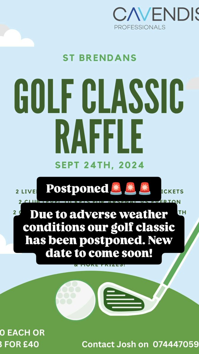 Golf day classic postponed!