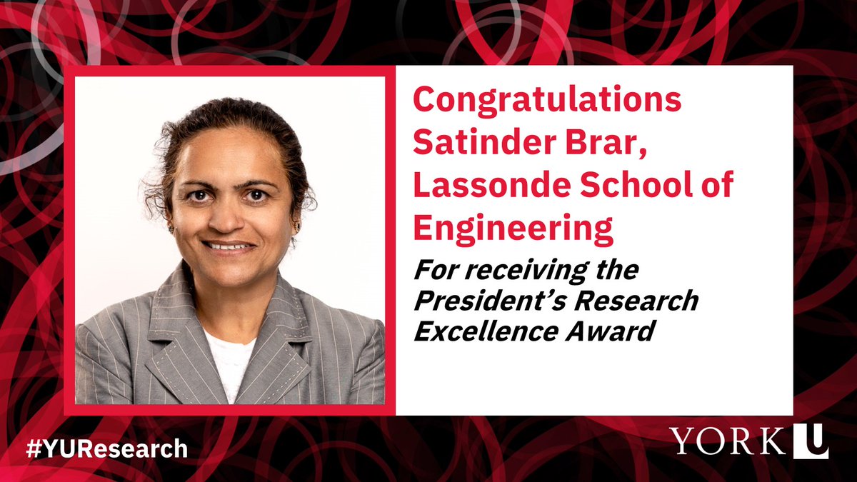 York U Research & Innovation (@yuresearch) on Twitter photo Congrats to <a href="/LassondeSchool/">Lassonde School</a> civil engineer Satinder Brar for winning the President's Research Excellence Award!
The PREA honours a leading expert who has significantly contributed to their field & advanced #YorkU's research reputation.
bit.ly/47DRdv3
#YUResearch Congrats to <a href="/LassondeSchool/">Lassonde School</a> civil engineer Satinder Brar for winning the President's Research Excellence Award!
The PREA honours a leading expert who has significantly contributed to their field & advanced #YorkU's research reputation.
bit.ly/47DRdv3
#YUResearch