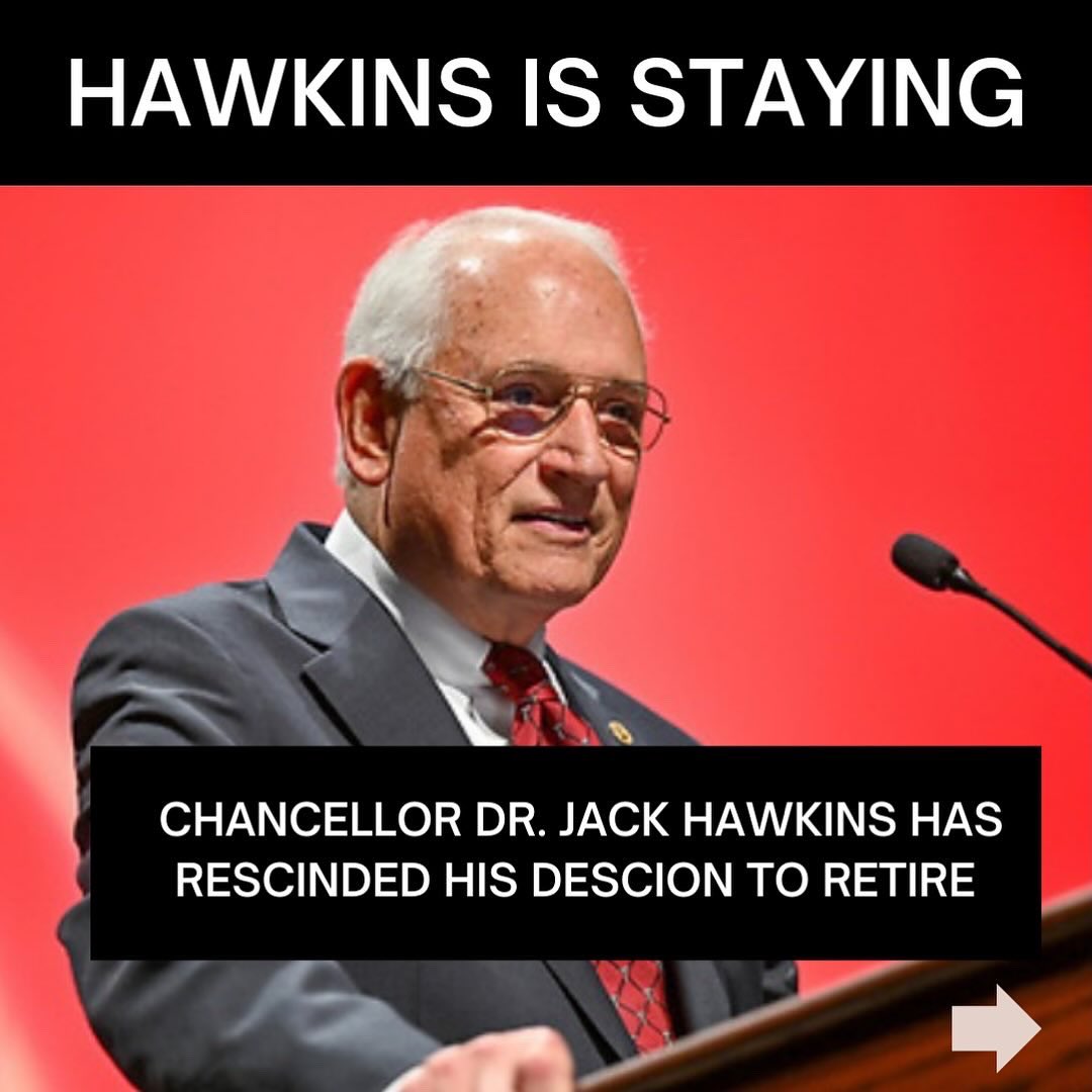 Tropolitan's tweet photo. BREAKING NEWS

“We have already had much success on the path to that goal, but the journey continues,” Hawkins said. “I am convinced that the greatest days are ahead for our extraordinary University, and as Helen Keller said, “together we can do so much.” https://t.co/CjxU8hUl8i