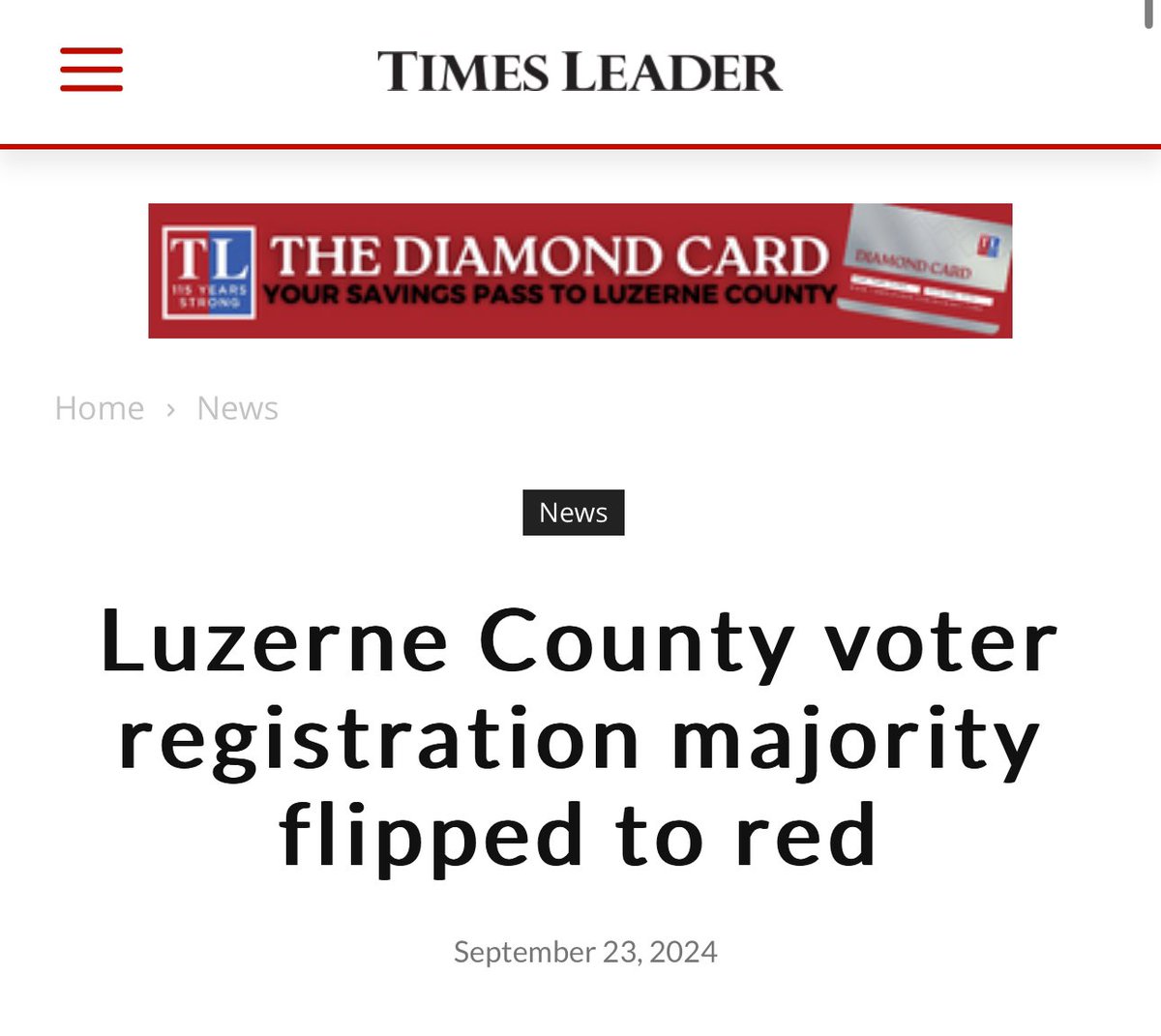 Luzerne County FLIPS RED!