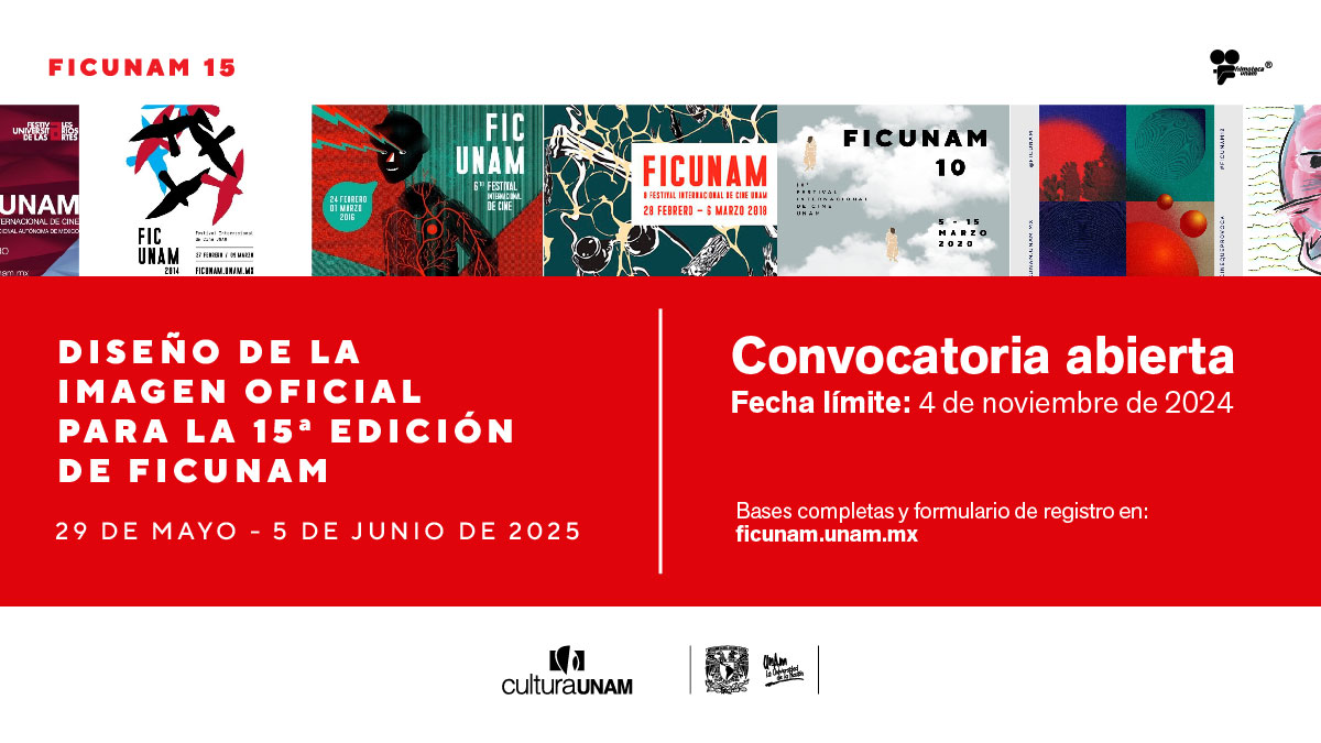 🎬 FICUNAM está buscando la imagen oficial de su 15ª edición 💐✨ que se llevará a cabo del 29 de mayo al 5 de junio de 2025.

✴️ Podrán participar estudiantes y recién egresados de la UNAM. Consulta las bases:
🔗 bit.ly/Convocatoria_I…

#FICUNAM15