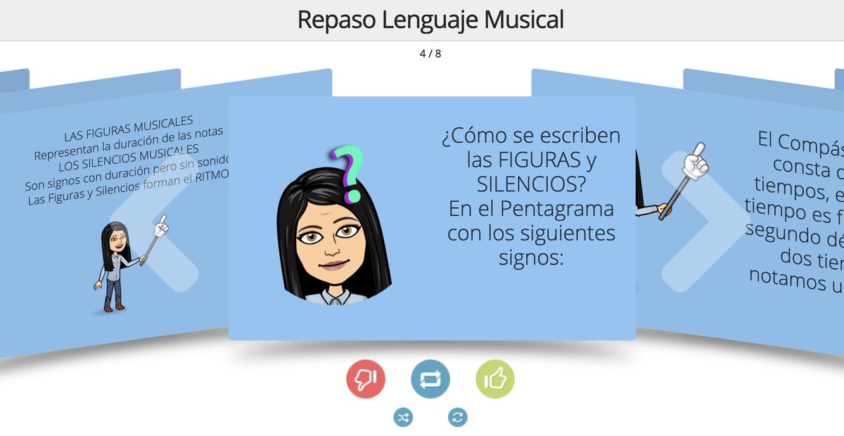 Tarjetas educativas interactivas para repasar conceptos básicos de Lenguaje Musical, en mi web la última publicación mariajesusmusica.com/inicio/tarjeta…