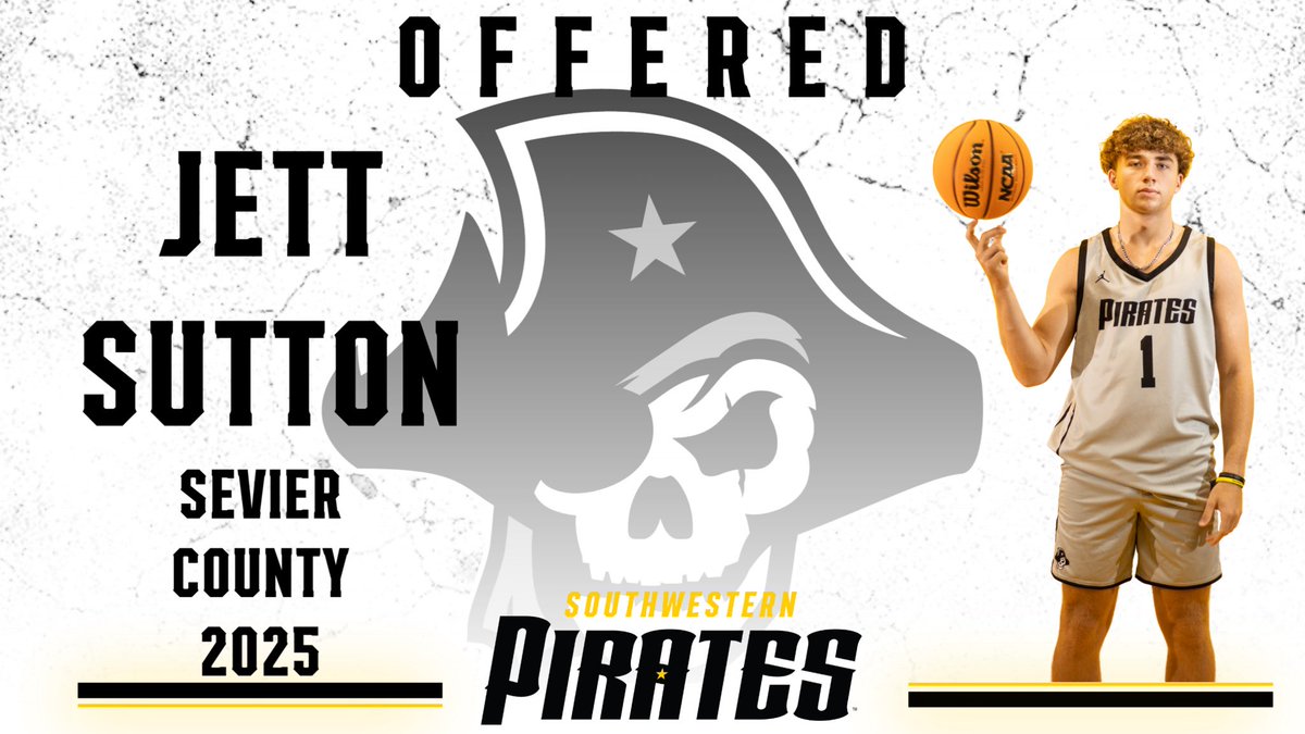 SuttonJett1's tweet photo. After a great visit and conversation with @CoachK_SU I am proud to announce i have received an offer to SouthWestern🏴‍☠️ https://t.co/vBVopCiX0t