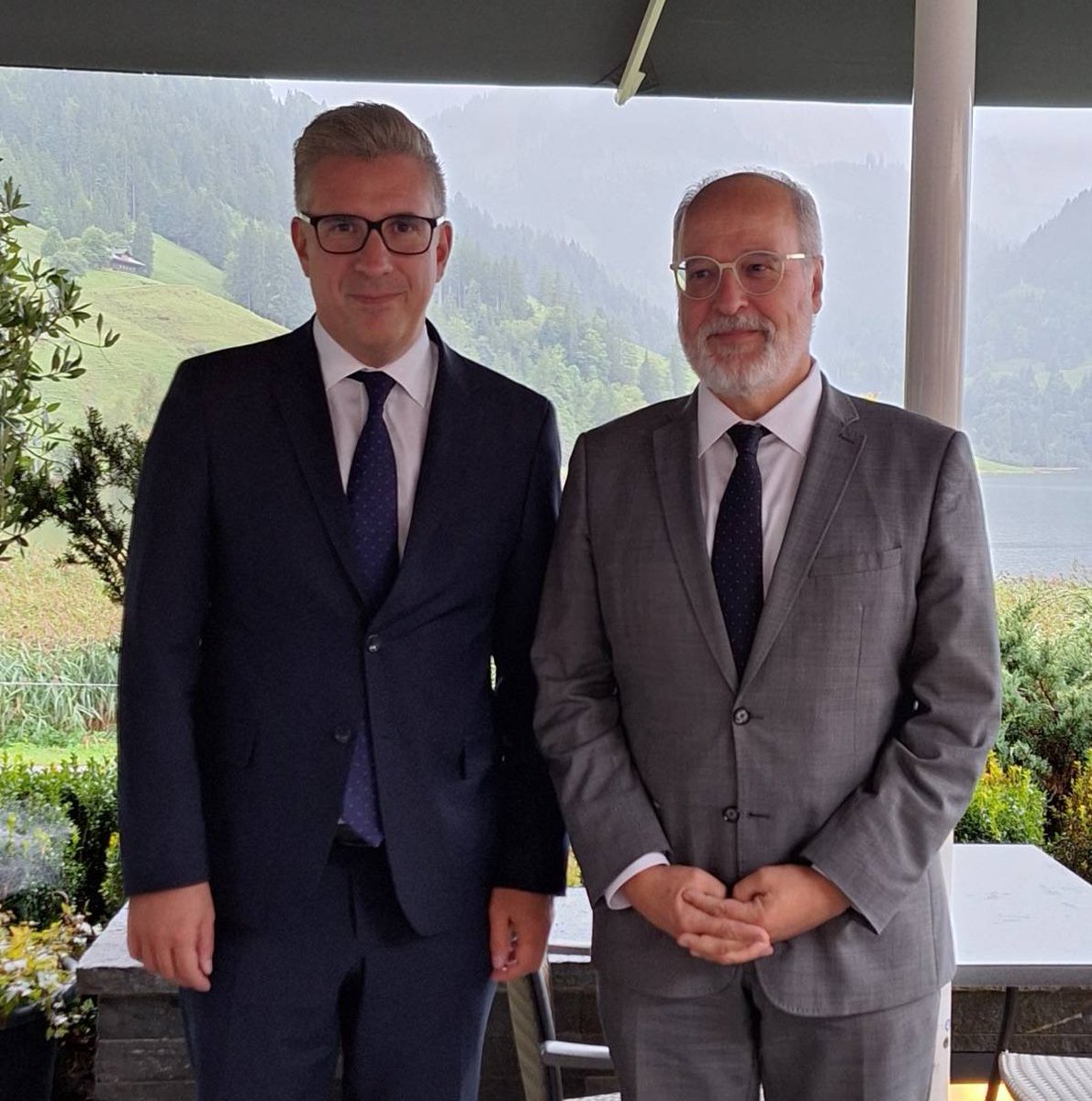 State Secretary <a href="/markostucin/">Marko Stucin</a> had good bilateral talks in #Switzerland with State Secretary Alexandre Fasel. 🇸🇮 and 🇨🇭have excellent bilateral relations and are strong partners in international fora, including <a href="/UN/">United Nations</a> Security Council.