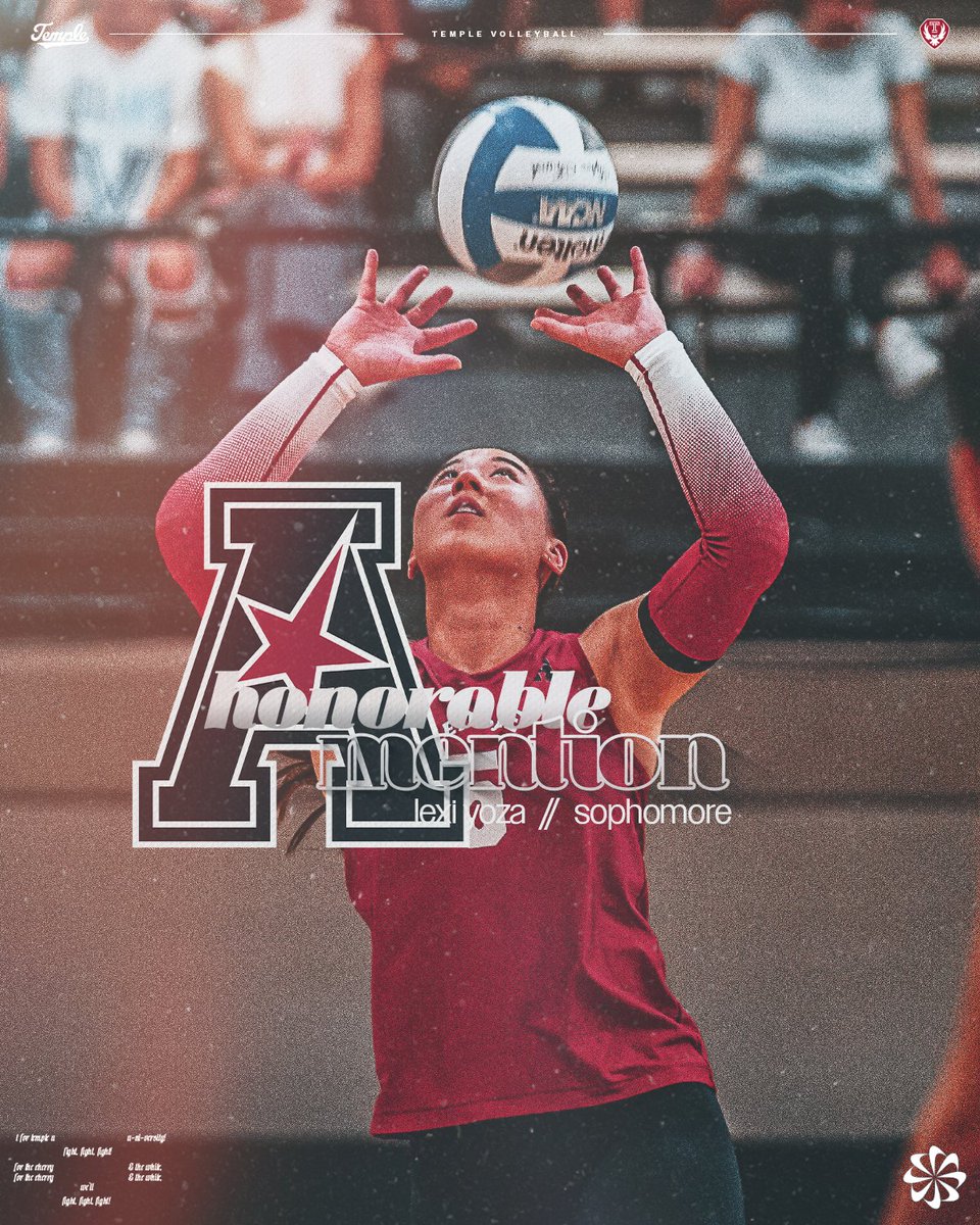 Temple_VB's tweet photo. Doin’ big things on the court!

Congratulations to Lexi Yoza, Christiana Greene, and  Alyssa Finister for being named ACC Honorable Mention!

🔗https://t.co/6lVYOfeRRc

#CherryOn #TempleVolleyball #Philly #TempleTuff #LetsPacktheMac https://t.co/S1MSi1UkTH
