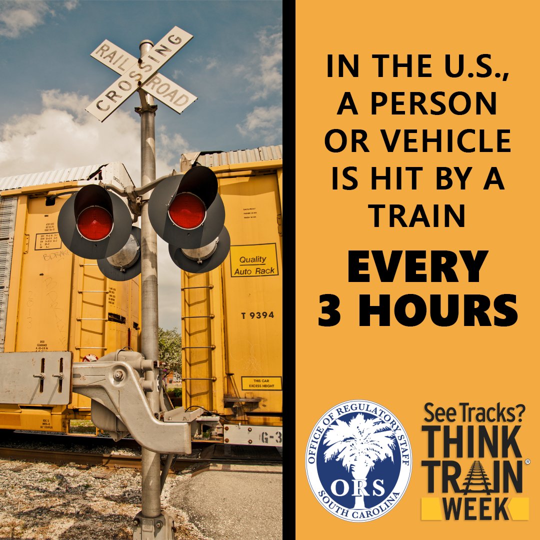 It's a startling statistic: Every 3 hours in the U.S., a person or vehicle is hit by a train. Trains always have the right of way. #STOPTrackTragedies #SeeTracksThinkTrainWeek #RailSafetyWeek