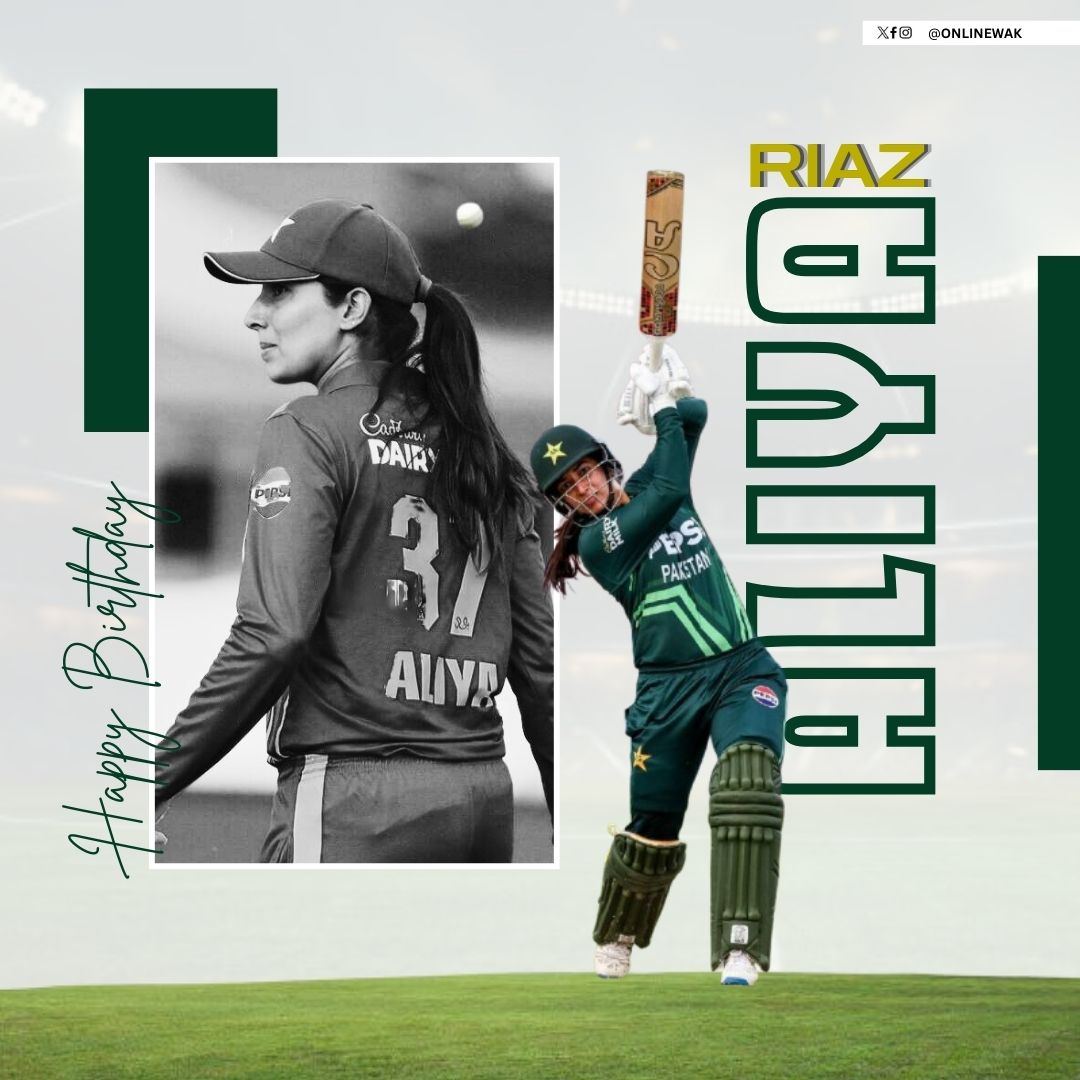 onlinewak's tweet photo. Happy Birthday to Pakistan's all-round sensation, @aliya_riaz37! 🎉

May this year be filled with success and achievements, both on and off the field. We're rooting for you and the team in the upcoming World Cup! 🏏🇵🇰

#AliyaRiaz #BackOurGirls #PakistanCricket https://t.co/1KosLjNv0g