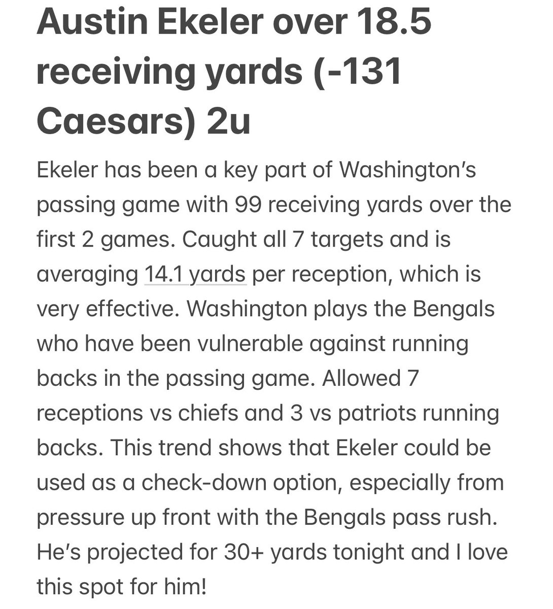 trigpropz's tweet photo. 🚨PLAY OF THE DAY🚨

Commanders RBs with heavy usage tonight!

#betting #bettingpicks #bettingtips #bettingtwitter #BettingX #freebets #GamblingTwitter #GamblingX #NFL #NFLBetting #nflbets https://t.co/PtCEJ6pZCf