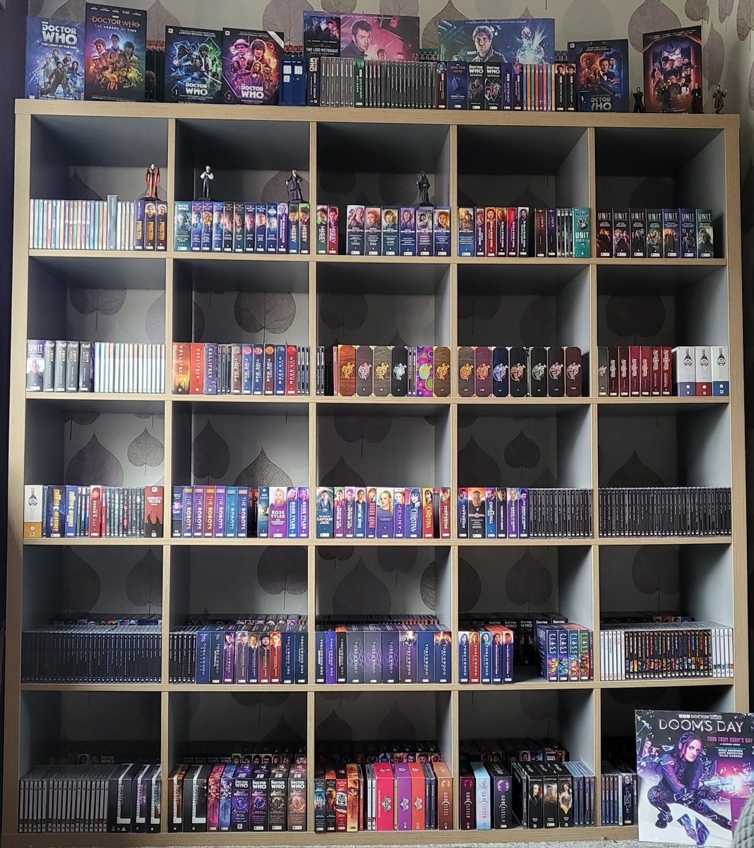 ZER0_ninja's tweet photo. Finally I can show off my #DoctorWho collection. First pic is the DVDs and BDs for the show, second is the books and the rest are all Big Finish.

@bigfinish if you've ever wondered what a full set of Big Finish releases looks like this is it! (Well minus Closure.) https://t.co/q0nR5BJUfG