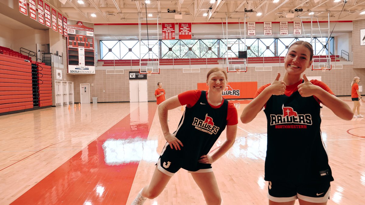 nwcwbasketball's tweet photo. All smiles as we start practice! 😁 https://t.co/1P5BhzqAzU
