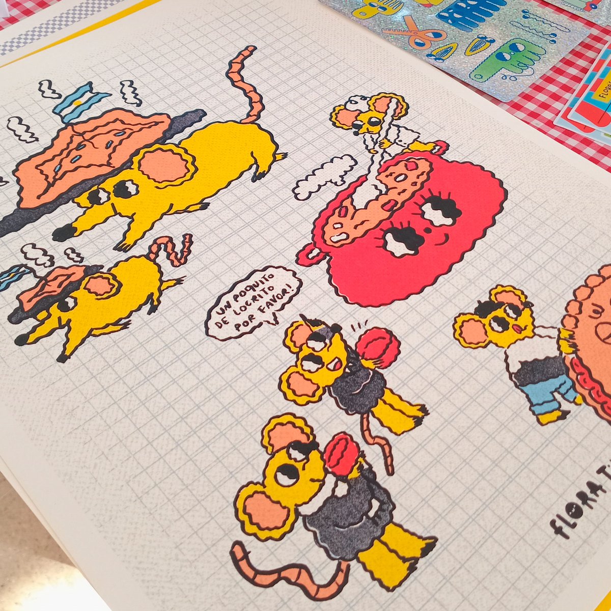 holaflora_te's tweet image. Me empezó a seguir un montón de gente nueva, Asi que les cuento:
Me llamo Flora, soy ilustradora. Tengo una tiendita online donde vendo mis productos (que hago yo misma) tambien los vendo en ferias graficas. Y tambien soy ilustradora/diseñadora por encargo.
Hola a todos 🥰