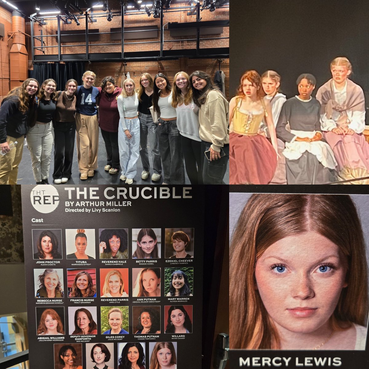 Marianapolis's tweet photo. Congratulations to A. Bidwell '25 on her phenomenal performance as Mercy Lewis in The Crucible by Arthur Miller this past Friday! ๐๐ญ AP English students enjoyed watching at the Hanover Theatre and were happy to support their fellow Golden Knight! ๐ธ: Ms. Turner #mprep #bravo https://t.co/awmsuC6Vmb