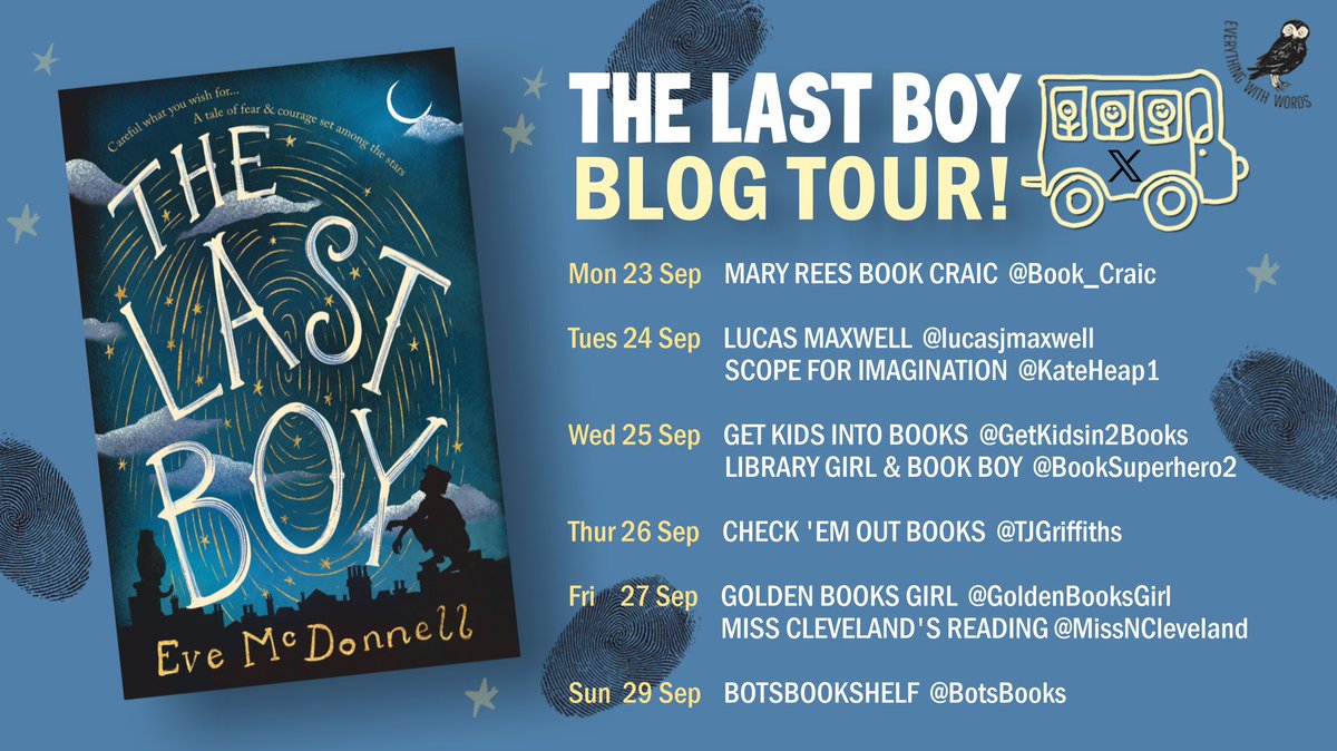 BotsBookShelf (@botsbook) on Twitter photo I'm so excited to be part of <a href="/Eve_Mc_Donnell/">Eve McDonnell 💫 See you on Instagram 😀</a> 's The Last Boy blog tour this week! I loved this book and can't wait to read what the other bloggers' thoughts are! I'm so excited to be part of <a href="/Eve_Mc_Donnell/">Eve McDonnell 💫 See you on Instagram 😀</a> 's The Last Boy blog tour this week! I loved this book and can't wait to read what the other bloggers' thoughts are!