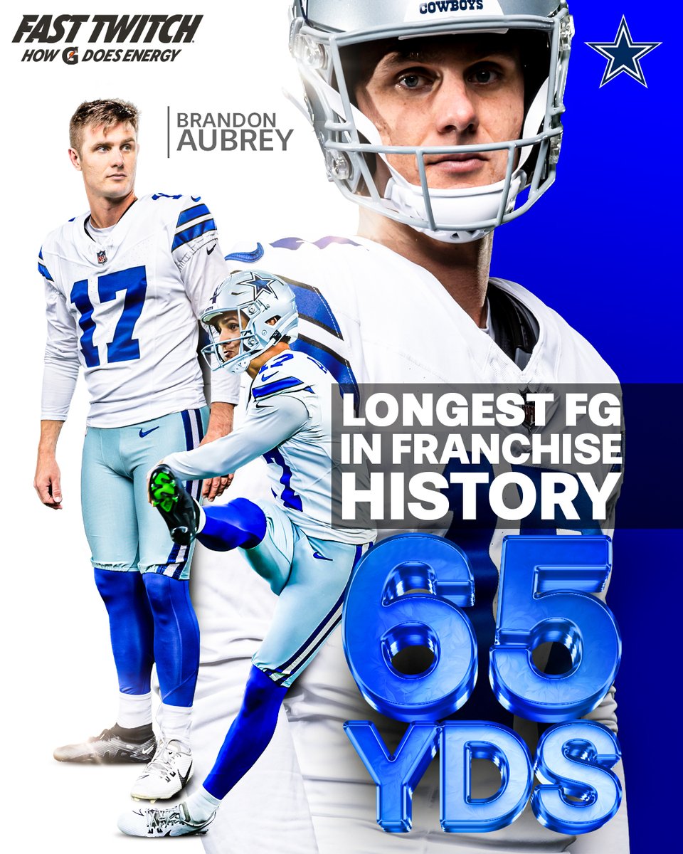 dallascowboys's tweet photo. nobody butter 🧈

@Brandon_Aubrey set the franchise record for the longest FG yesterday!

#DallasCowboys | @FastTwitchDrink https://t.co/DtEVqBzCOB