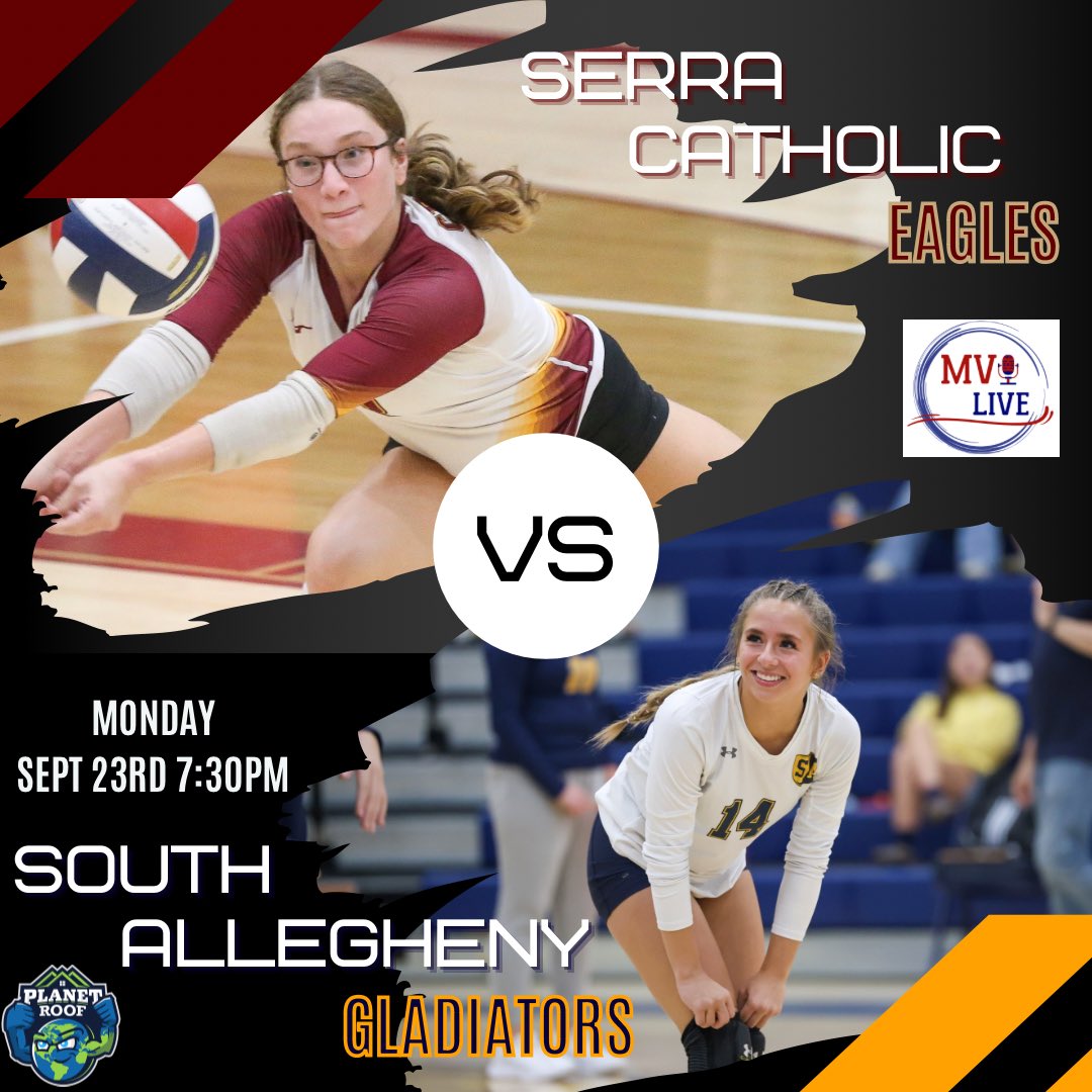 live_mvi's tweet image. We have an all Mon Valley Volleyball match tonight as the Eagles host the Gladiators on MVI Live

🏐 Serra Catholic 🆚 South Allegheny
📍Serra
🕢 7:30 PM
🎙️@ALyons2631 
💻 youtube.com/watch?v=aDHY2B…