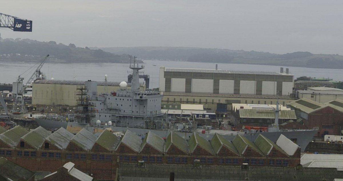 WarshipCam's tweet photo. HMS Scott (H131) Scott-class ocean survey vessel in Falmouth, England - September 23, 2024 #hmsscott #h131
SRC: webcam https://t.co/KYxZ2q7RZT