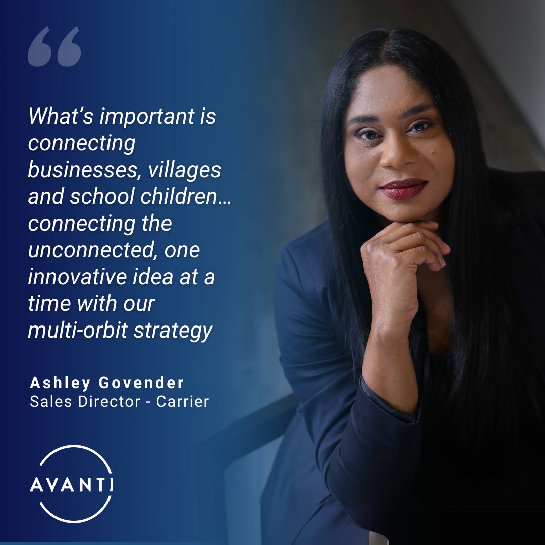 ✨#GetToKnowAvantiSA
 
Meet the final member of our Sales Team from South Africa, Sales Director for Carrier, Ashley Govender who shares her thoughts about connecting the unconnected!👇🏽
 
#QuoteOfTheDay #Connecttheunconnected #Business #Connectivity