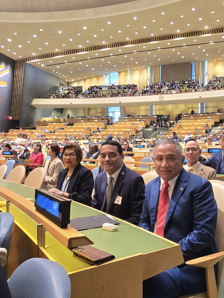 PM Hon. John Briceño delivers his Summit of the Future statement. In his address, PM Briceño underscored that “we need to reimagine and remake this world into one that is just, secure and one that will endure. One in which every voice matters.”