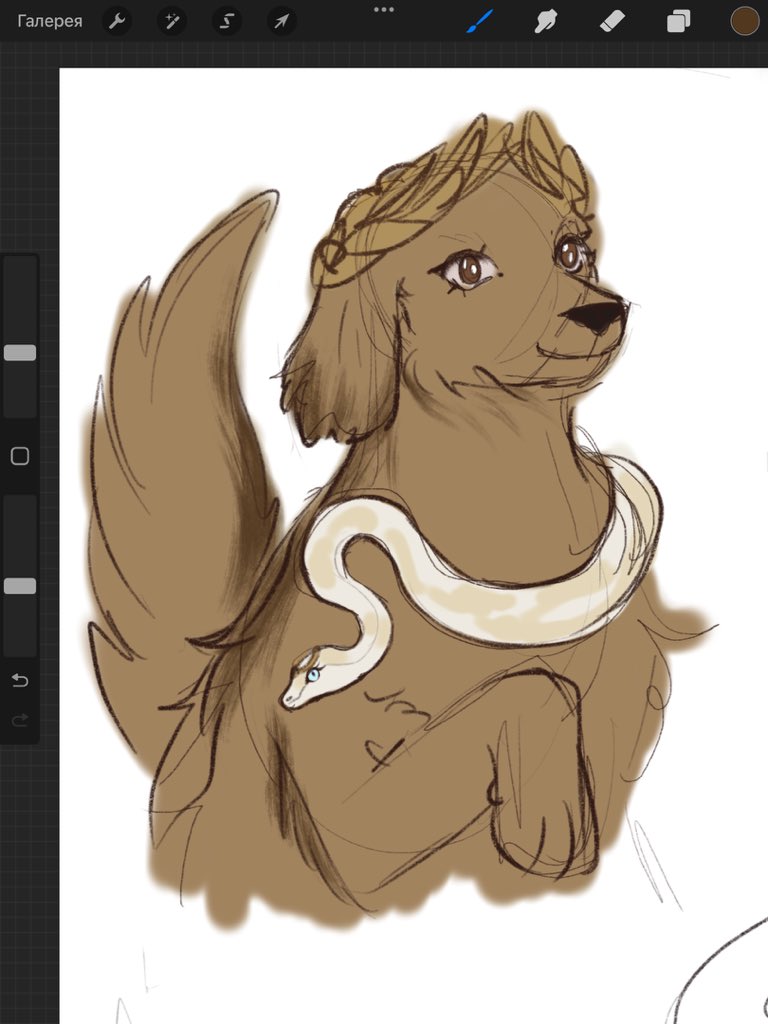 WIP 
I couldn't decide for a while between chestnut or golden Damen
.
.
.
The shit in my life goes on, so I'm less active, sorry🥲