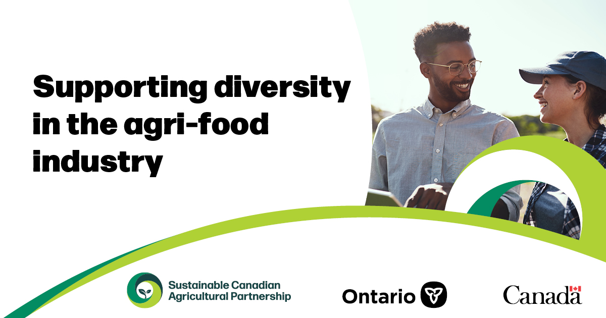 Canada and Ontario are offering funding of up to $100,000 to help minority groups overcome barriers to entry in the agri-food sector.
Join a workshop to learn more about the initiative. Visit: omafra.my.site.com/survey/ArdiraS…