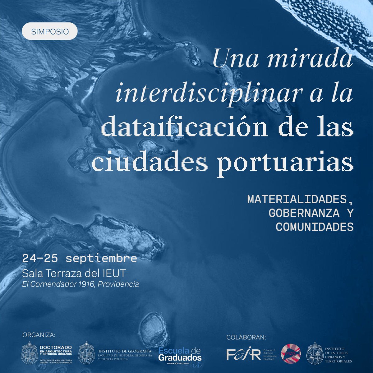 El día de mañana damos inicio al Simposio Internacional "Mirada Interdisciplinar a Data Center en Ciudades Portuarias", organizado por doctorado <a href="/FADEU_UC/">FADEU UC</a> y <a href="/geografia_uc/">Instituto de Geografía UC</a> <a href="/UcDoctorado/">Doctorado Geografía UC</a>. Será en la Sala Terraza del <a href="/IEU_T/">Instituto de Estudios Urbanos y Territoriales UC</a> a las 14 horas de Santiago de Chile 👇