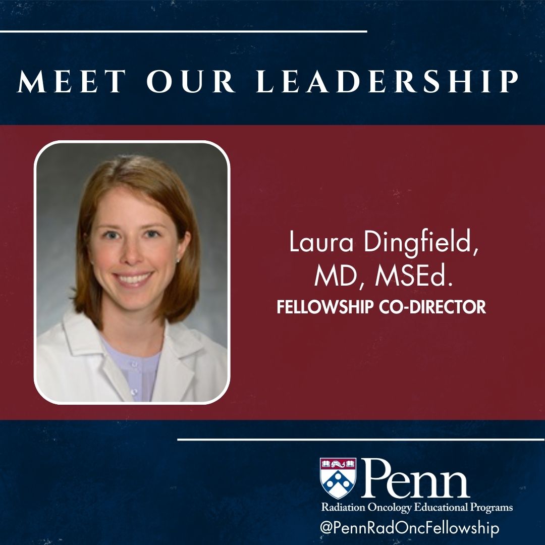 Penn Rad Onc Fellowship (@pennrofellow) on Twitter photo Dr. <a href="/Dingfieldl/">Laura Dingfield</a> is co-director of the #HPMFellowship - #RadiationOncology Track. Dr. Dingfield is an associate professor of Clinical Medicine at <a href="/PennMedicine/">Penn Medicine</a> and program director of the HPM Fellowship. Dr. <a href="/Dingfieldl/">Laura Dingfield</a> is co-director of the #HPMFellowship - #RadiationOncology Track. Dr. Dingfield is an associate professor of Clinical Medicine at <a href="/PennMedicine/">Penn Medicine</a> and program director of the HPM Fellowship.