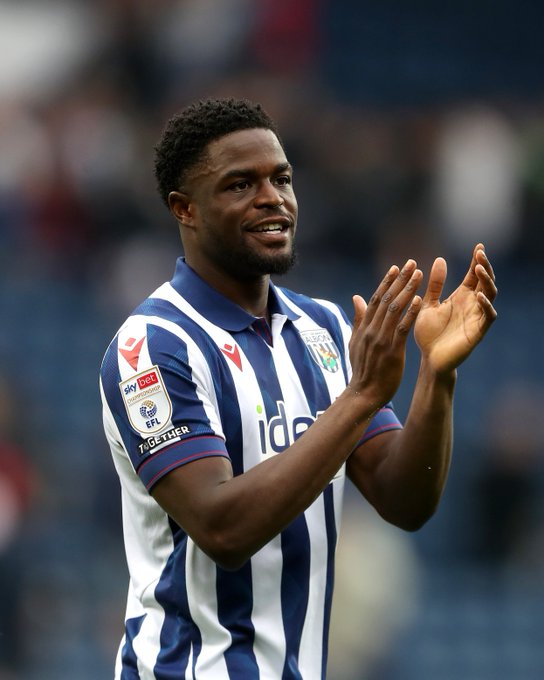 A photo of Albion striker Josh Maja in the 2024/25 home kit.