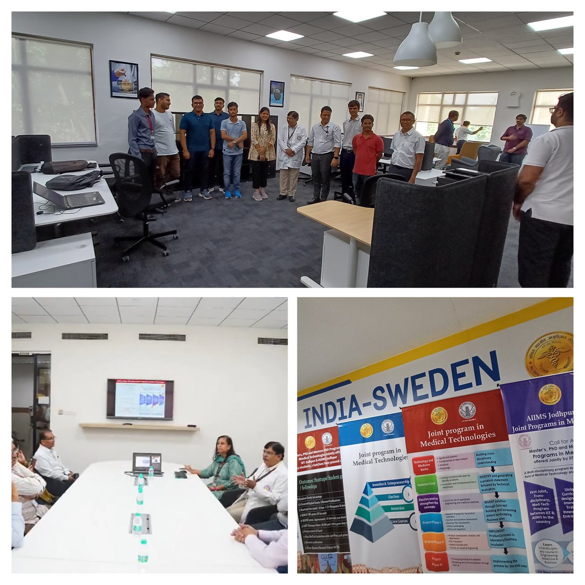 Siddharth_May's tweet photo. Secretary, Health and Family Welfare, Shri Apurva Chandra's visit to AIIMS Jodhpur. Interaction with students of MedTech Program (IITJ- AIIMSJ). @AvinashKAgarwal @iitjodhpur @aiims_jodhpur #MEDTECH #Entrepreneurship #medicaldevices #Innovation https://t.co/c2g4cUAgyJ