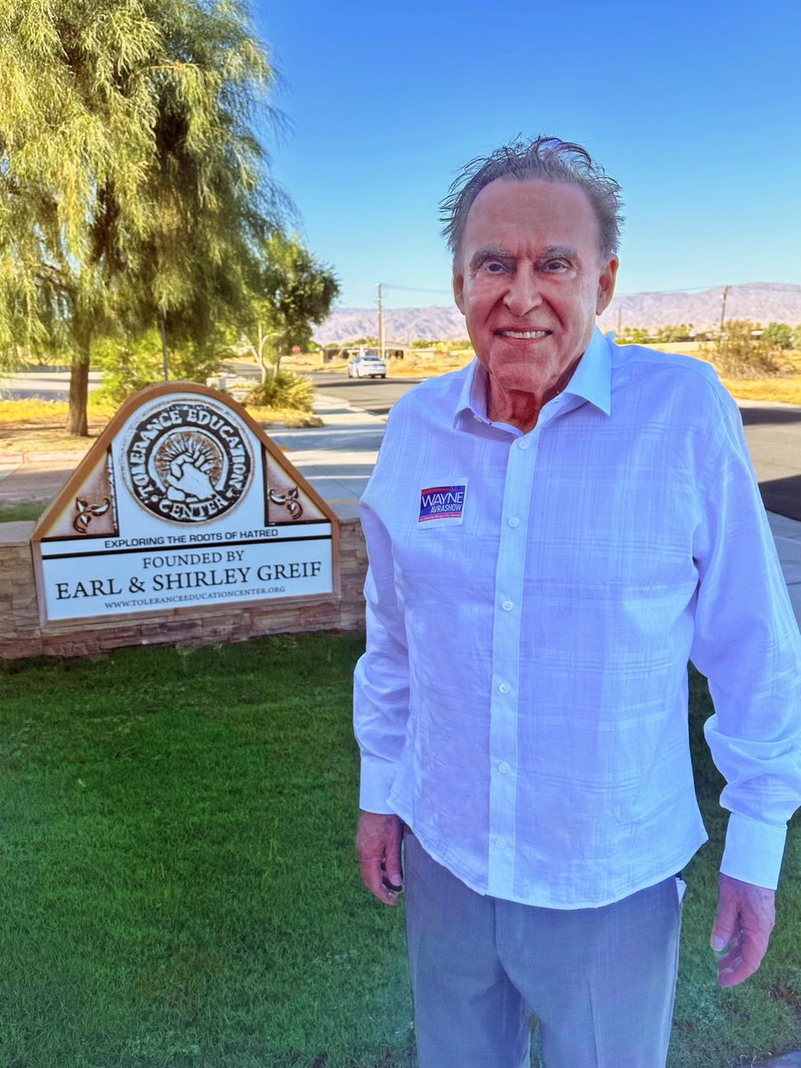 At the re-opening of the  Tolerance Education Center in Rancho Mirage now operated by The Jewish Federation of the Desert.  As we start a fresh new week, let us plan to practice tolerance for all people.

#toleranceeducationcenter #practicetolerance #ranchomirage