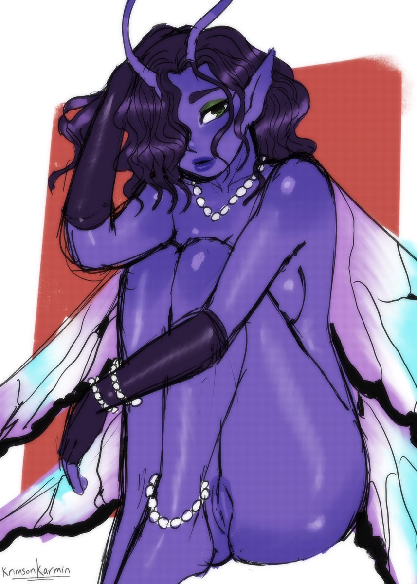 And last for the 4000 followers raffle : <a href="/jetblade20/">The Ebon Figure Guild</a> ‘s Lorelai. I love blue, purple skins, it’s always fun to color ! Thank you again for your submissions guys! Choosing only 4 been complicated ^^’. See you for the 5000 followers when I’ll draw… 5 of your ocs… maybe^^