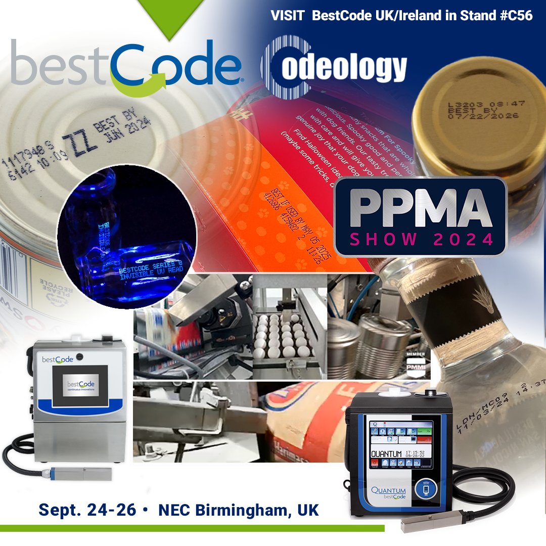 bestcodecoding's tweet image. Connect & create smarter solutions together! Visit BestCode UK/Ireland (Codeology) PPMA Show 2024, NEC Birmingham, UK from Sept. 24 - 26 Stand C56. 💡bestcode.co/tradeshows
codeology.com
#BestCodeUKIreland #PPMATradeShow #CodingAndMarkingSolutions #MarkingSolutions