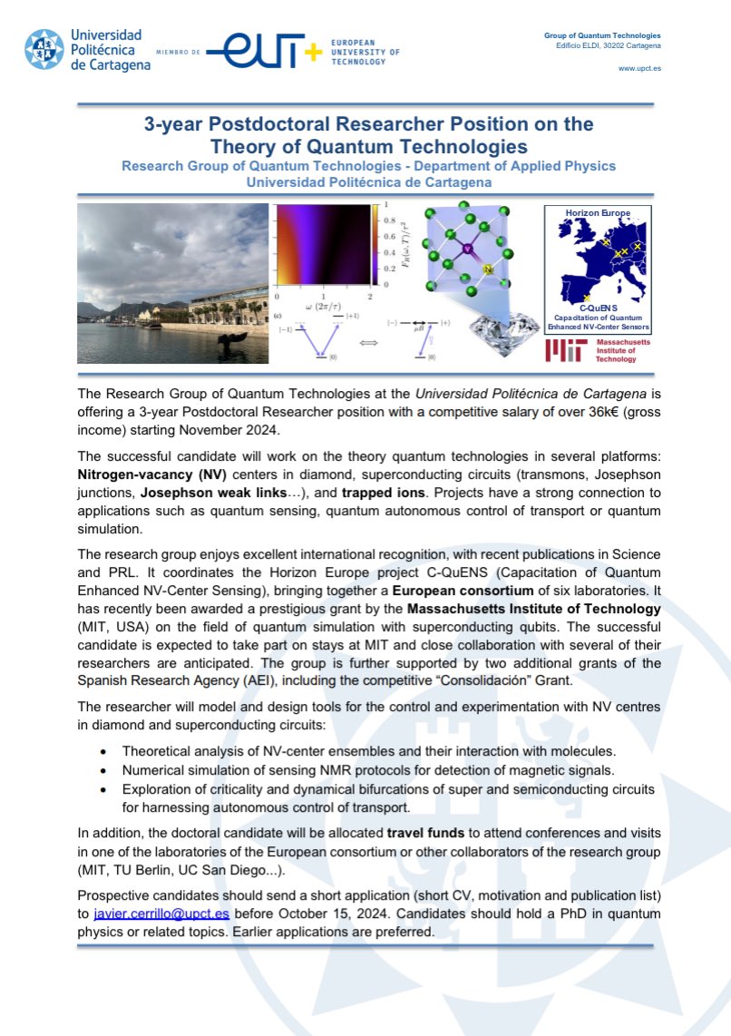 📢📢3-year Postdoc opening in our group📢📢

Deadline October 15, but earlier applications are encouraged.