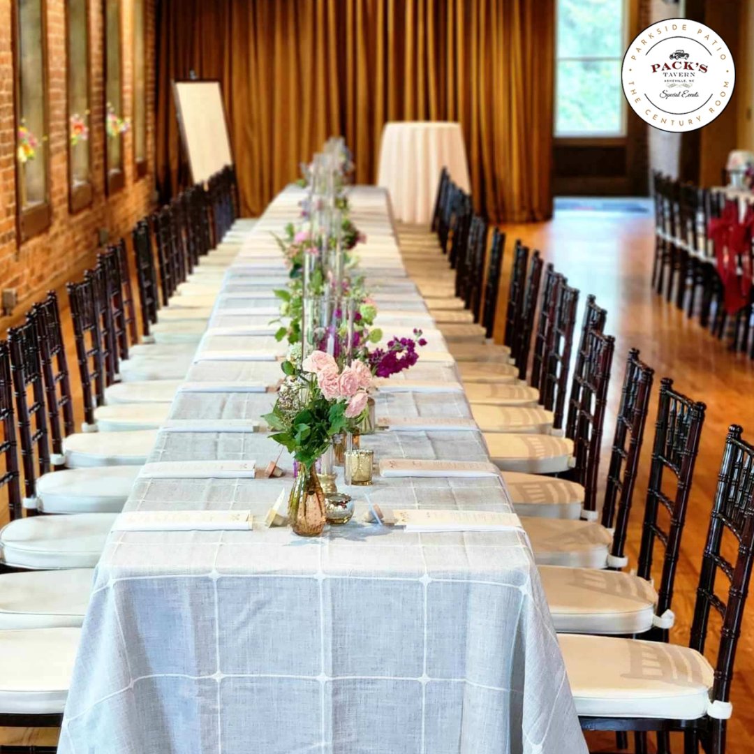 CenturyRoomAVL's tweet photo. Celebrate the season of gatherings at Pack's Special Events! Our stunning space is perfect for fall weddings and events. 🍂 https://t.co/xca2b6SsDB