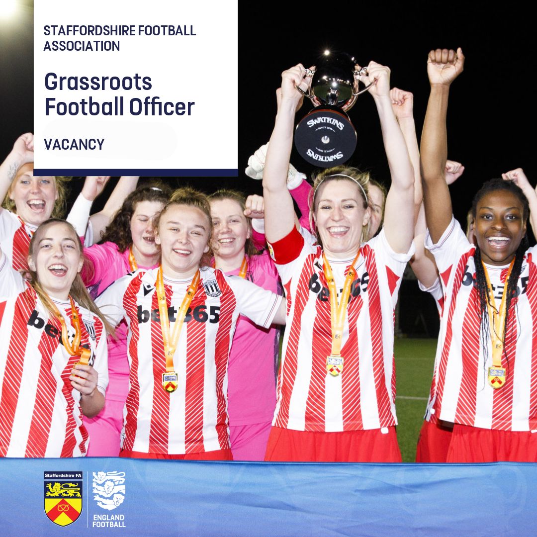 💼 𝑱𝒐𝒊𝒏 𝒕𝒉𝒆 𝒕𝒆𝒂𝒎 ⚽ 

We are excited to announce the opening of three positions amongst our team.

▶️ Football Workforce Officer
▶️ Community &amp; Inclusion Officer
▶️ Grassroots Football Officer

Find out more: bit.ly/47GHUdN 

#StaffordshireFootball #Vacancies