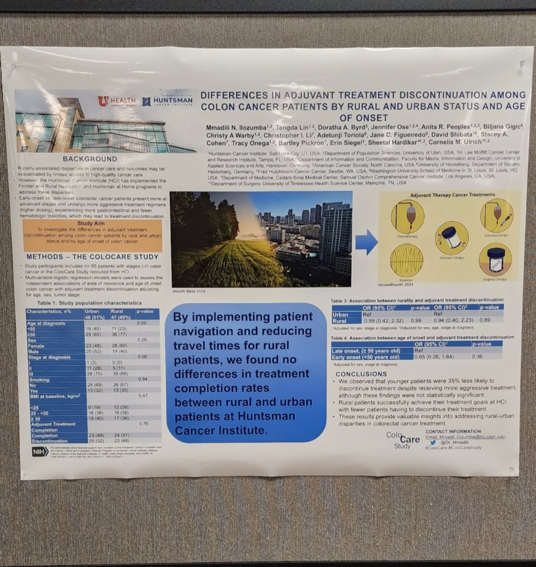 Dr. Mmadili ILOZUMBA (@dr_mmadili) on Twitter photo Elated to present my research on the "Differences in Adjuvant Treatment Discontinution among Colon Cancer Patients by Rural and Urban Status and by Age of Onset" at the #AACRdisp24. Special thanks to my mentors @NeliMUlrich <a href="/SheetalHardikar/">Sheetal Hardikar</a> <a href="/huntsmancancer/">Huntsman Cancer Institute</a> <a href="/UofUPHS/">U of U PHS</a> #colocare Elated to present my research on the "Differences in Adjuvant Treatment Discontinution among Colon Cancer Patients by Rural and Urban Status and by Age of Onset" at the #AACRdisp24. Special thanks to my mentors @NeliMUlrich <a href="/SheetalHardikar/">Sheetal Hardikar</a> <a href="/huntsmancancer/">Huntsman Cancer Institute</a> <a href="/UofUPHS/">U of U PHS</a> #colocare