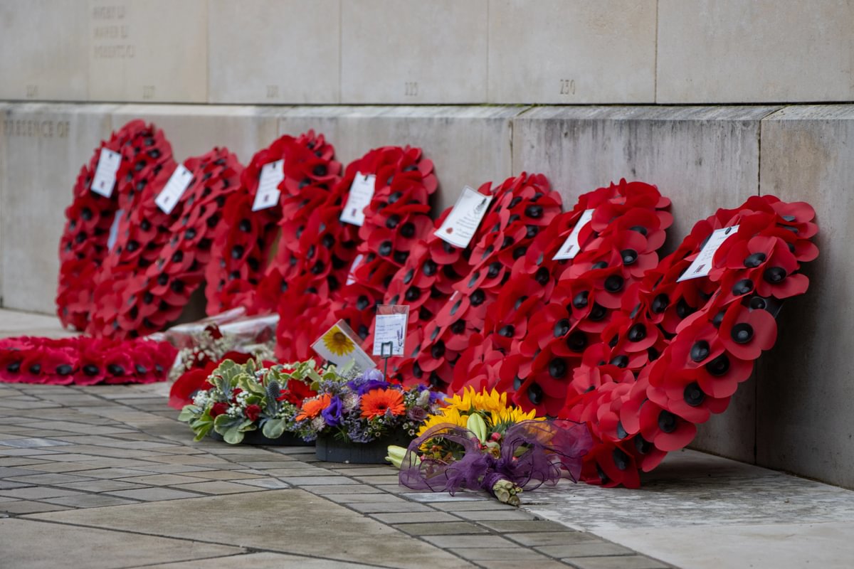 RBLgardens's tweet photo. Earlier today we hosted this year’s Dedication of Names Ceremony at the Arboretum, which pays tribute to fallen service personnel whose names have been added to the Armed Forces Memorial. #Remembrance https://t.co/gKi2TuDvGB