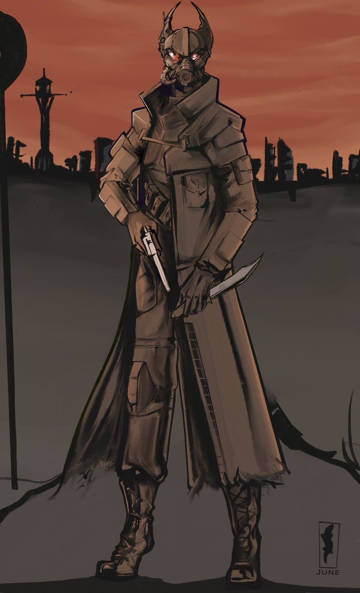 Sometimes i want to experiment with my style. And I got commission on a military theme so i thought why not. And yes, I really like Yoji Shinkawa's style.