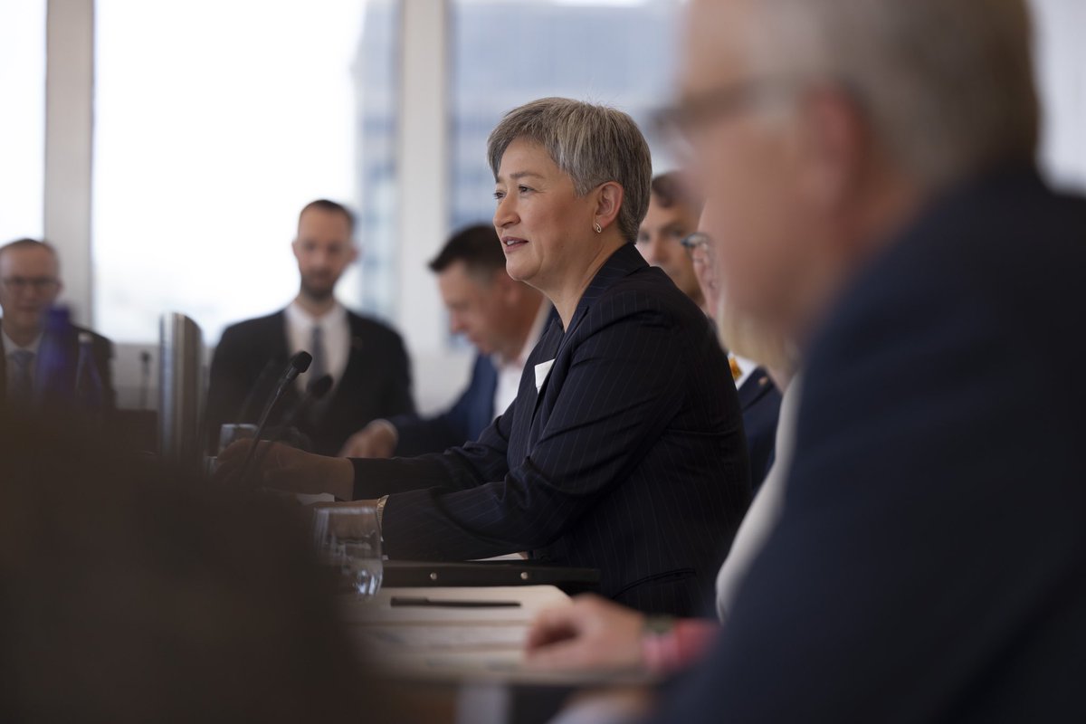 SenatorWong's tweet photo. The American Australian Association works across all aspects of our Alliance to bring our two countries closer together.
This morning they gathered a number of business leaders for a discussion about the global investment environment and the opportunities for Australia in the US. https://t.co/Ka08lStj4P