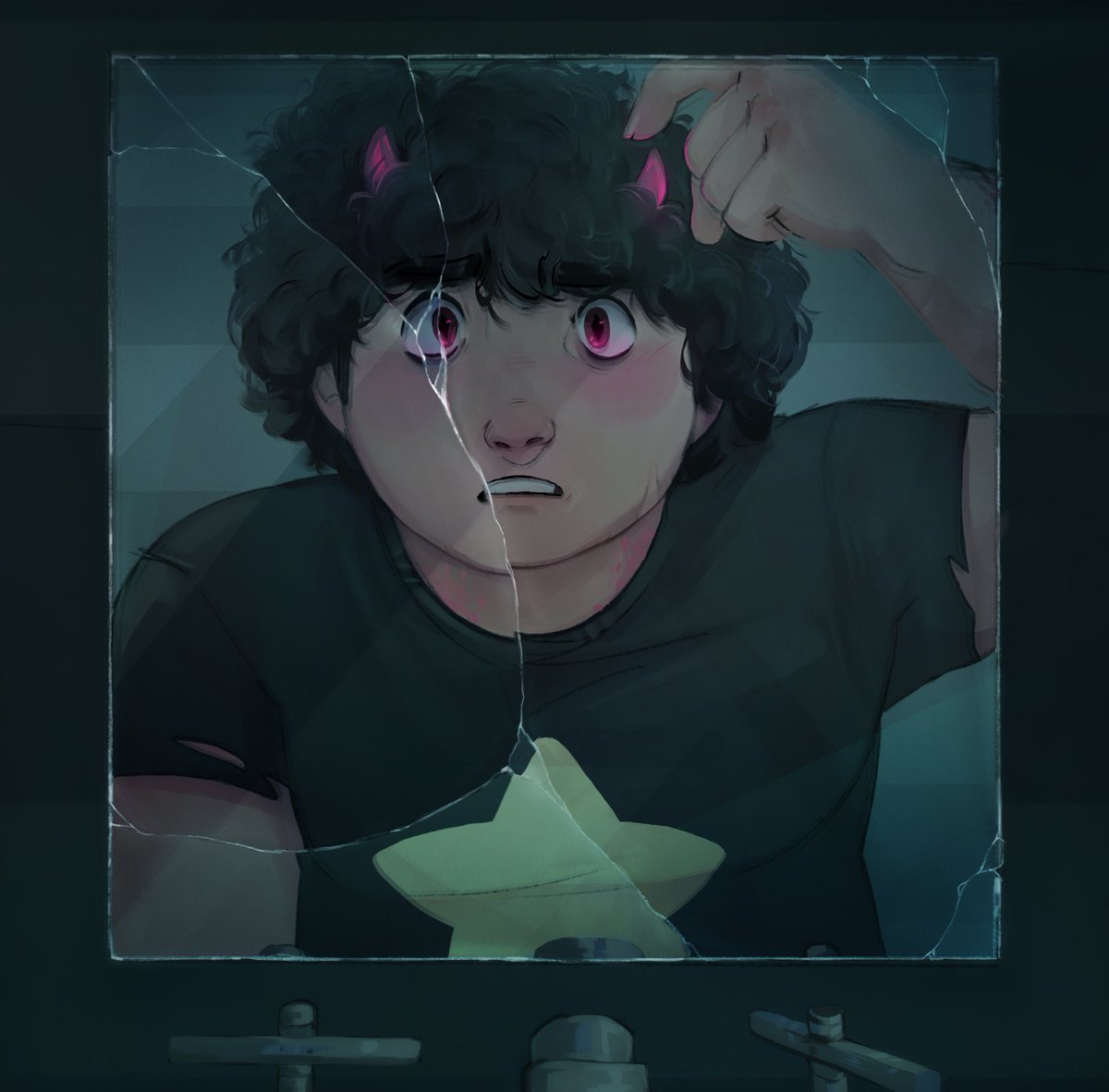 leopardalt's tweet photo. me when i remember that steven wasnt actually healed at the end of su future which makes me wish he still had some physical signs of his monster form to show his mental state still wasnt well.
#StevenUniverse #stevenuniversefanart https://t.co/HXWexxKJ7M