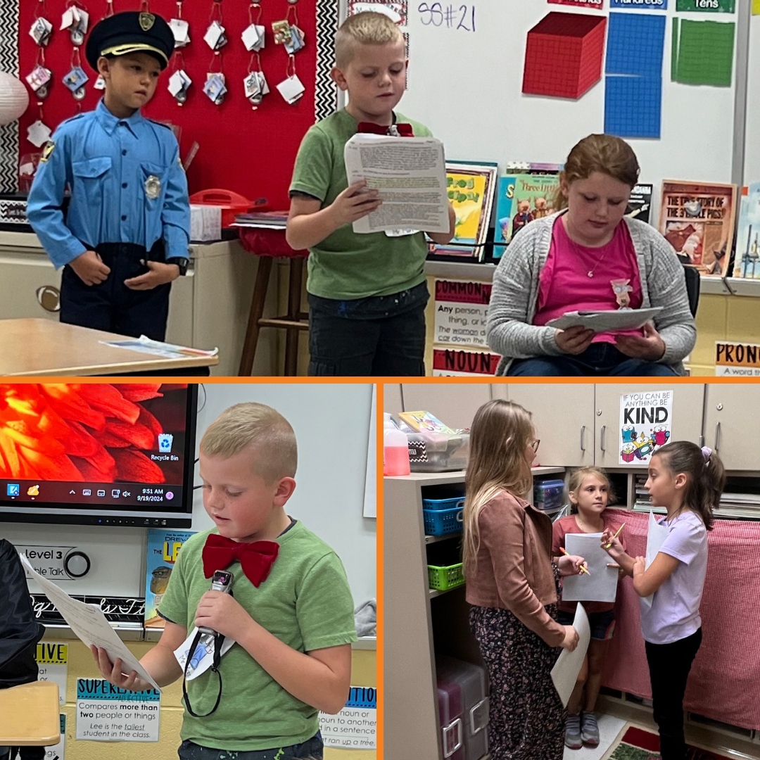 SenecaEast's tweet photo. ๐ท Mrs. Sauberโs third-grade class has been exploring fractured fairy tales! After reading "The True Story of the Three Little Pigs," they held a mock trial for Alexander T. Wolf. ๐บ The students had a blast performing, and the jury found Mr. Wolf "NOT GUILTY." #SETigers https://t.co/atLEI4CcK3